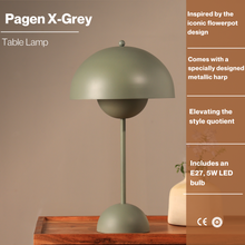 Load image into Gallery viewer, Pagen X Table Lamp - Modern Scandinavian Design Bedside Lamp, Premium Metallic Finish Desk Lamp, Easy Installation
