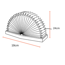 Load image into Gallery viewer, LINEN BOOK TABLE LAMP - FOLDABLE LINEN DESK LAMP, MANGO WOOD BASE BEDSIDE, DESIGNED FOR MODERN SPACES
