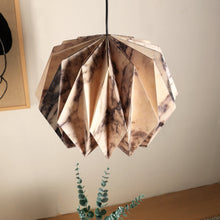 Load image into Gallery viewer, Sphere Pendant (Marble Print) - Marble Print, Origami Pendant Lamp, Best Design Messe Frankfurt Trends 2024
