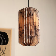 Load image into Gallery viewer, Drum Pendant Lamp (Marble Print) - Marble Printed Origami Pendant Light, Origami Hanging Light
