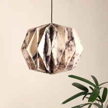 Load image into Gallery viewer, Sphere Pendant (Marble Print) - Marble Print, Origami Pendant Lamp, Best Design Messe Frankfurt Trends 2024
