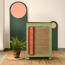 Load image into Gallery viewer, Tropico Cane Single Door Cabinet
