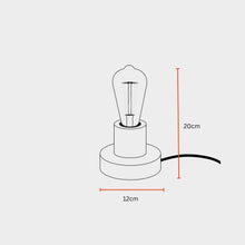 Load image into Gallery viewer, Naked Bulb Table Lamp - Artistic incandescent Bulb Desk Lamp, Mango Wood Bedside Lamp Made from Base
