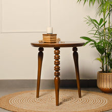 Load image into Gallery viewer, Nava Tripod Teak wood End Table
