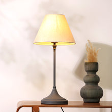 Load image into Gallery viewer, RUSTIQUE TABLE LAMP - COTTAGE CHARM, MID-CENTURY, LINEN SHADE DESK LAMP
