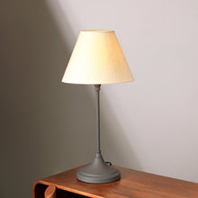 Load image into Gallery viewer, RUSTIQUE TABLE LAMP - COTTAGE CHARM, MID-CENTURY, LINEN SHADE DESK LAMP
