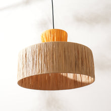 Load image into Gallery viewer, Ombre Pendant Lamp - Raffia Hanging Light, Handmade Pendant Light, Modern Decorative Lighting
