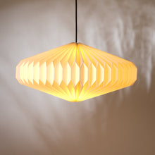 Load image into Gallery viewer, Oblong 2 Pendant Lamp - Paper Origami Pendant Light, Handpleating, Origami Lampshade, Scandinavian Design Hanging Light
