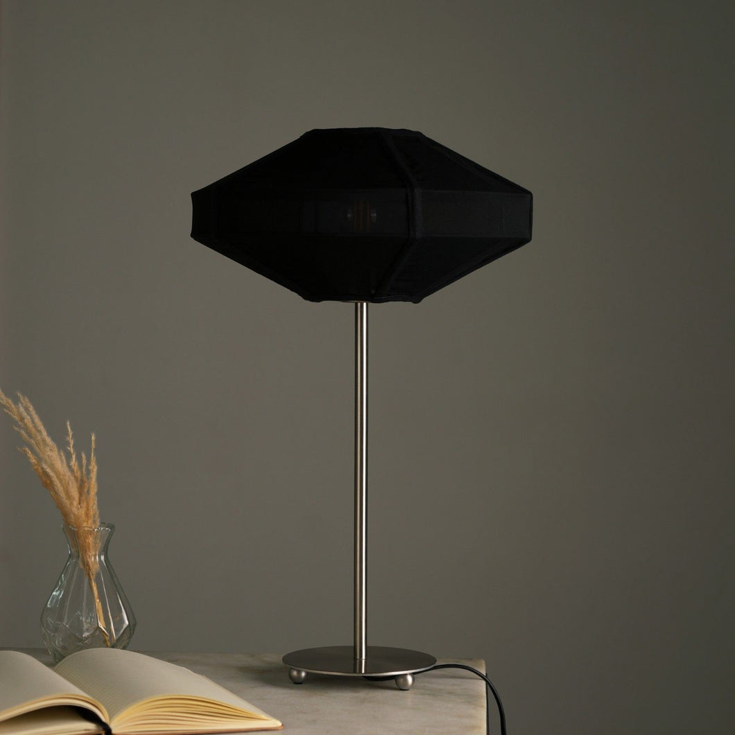 Luxe Collection - Stockholm Lamp  - Premium Chiffon Fabric, Metallic Spacer, Soft Warm Glow, Mood Enhancement Lamps