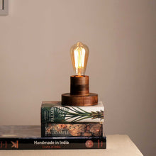 Load image into Gallery viewer, Naked Bulb Table Lamp - Artistic incandescent Bulb Desk Lamp, Mango Wood Bedside Lamp Made from Base
