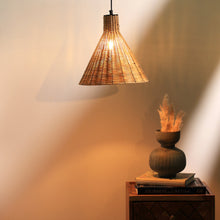 Load image into Gallery viewer, Vita Pendant - Natural Rattan and Cane, Hanging Lamp, Handmade in India
