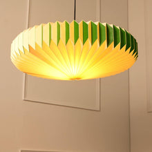 Load image into Gallery viewer, Oblong 2 Pendant Lamp - Paper Origami Pendant Light, Handpleating, Origami Lampshade, Scandinavian Design Hanging Light
