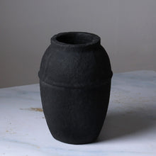 Load image into Gallery viewer, Paper Mache Vase, Black Minimal Shape
