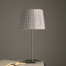 Load image into Gallery viewer, Nordic Night Table Lamp - Leaflet Flow Bedside Lamp - Made from Cotton Recycled Paper, Desk Lamp with Indian Block Printing Technique, Premium Matte Finish for Base
