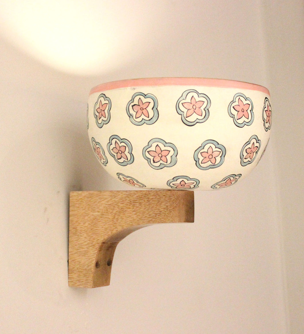 Updown Unique Handcrafted Flower Buta Design Wall Lamp