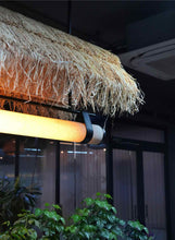 Load image into Gallery viewer, Morocco Hut Linear lamp -  Natural cane mesh and Raffia Grass for Home, restaurants and offices.
