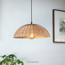 Load image into Gallery viewer, Vassa : Unique handmade Woven Hanging Pendant Light, Natural/Cane Pendant Light for Home restaurants and offices.
