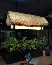 Load image into Gallery viewer, Morocco Hut Linear lamp -  Natural cane mesh and Raffia Grass for Home, restaurants and offices.
