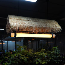 Load image into Gallery viewer, Morocco Hut Linear lamp -  Natural cane mesh and Raffia Grass for Home, restaurants and offices.
