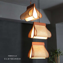 Load image into Gallery viewer, Firefly Mini Cluster- Unique handmade Woven Hanging Pendant Light, Natural/Bamboo Pendant Light for Home restaurants and offices.
