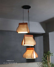 Load image into Gallery viewer, Firefly Mini Cluster- Unique handmade Woven Hanging Pendant Light, Natural/Bamboo Pendant Light for Home restaurants and offices.
