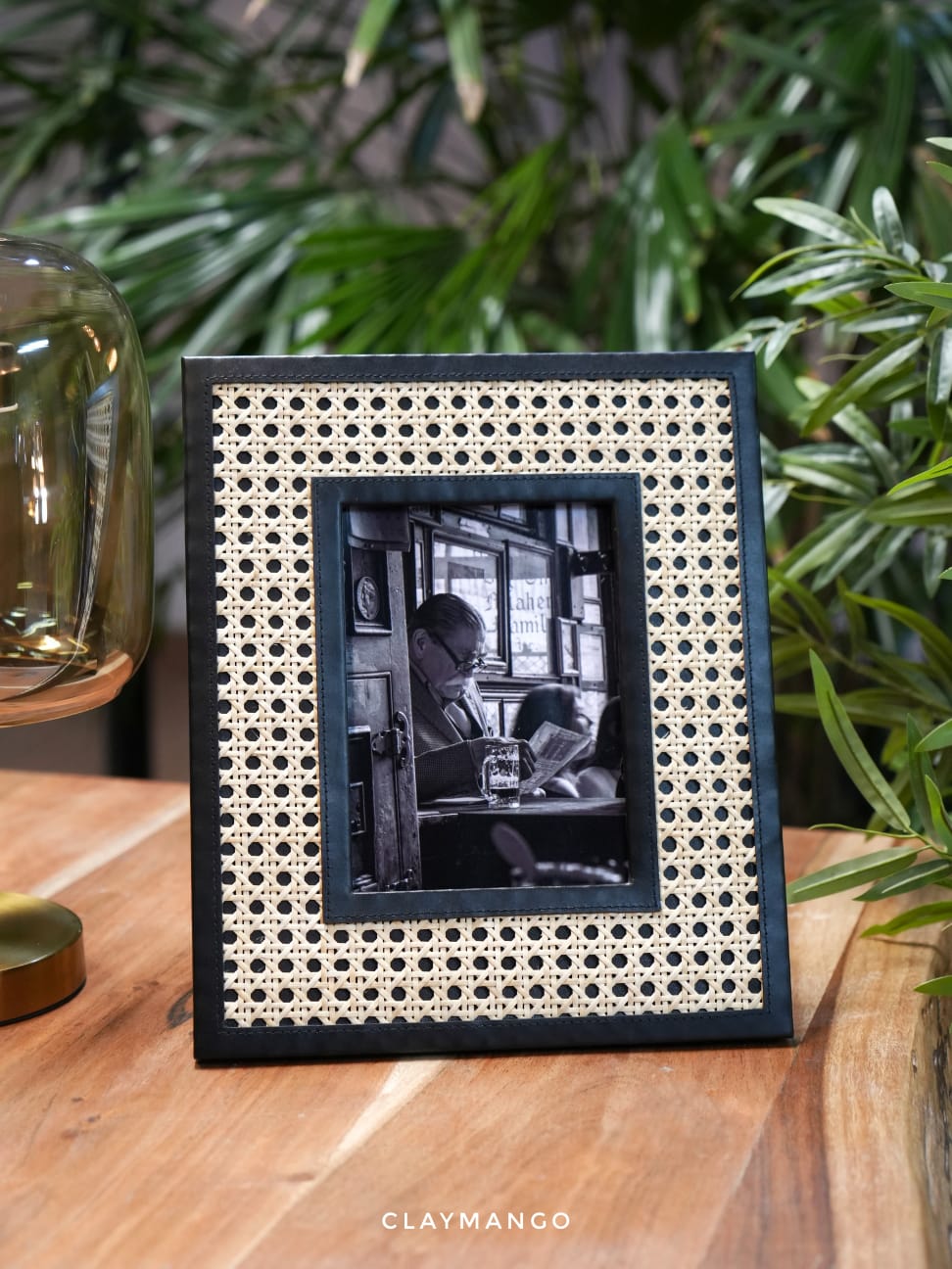 Unique Natural Cane Mesh Photo Frame.