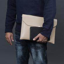 Load image into Gallery viewer, handmade leather laptop sleeve
