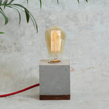 Load image into Gallery viewer, Rectangular Pillar concrete Tabletop Lamp with light intensity Dimmer-Lamp-Claymango.com
