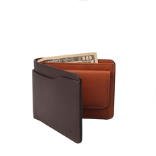 Load image into Gallery viewer, Brown leather wallet for men
