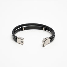 Load image into Gallery viewer, MONO LEATHER BRACELET - BLACK
